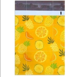 25 10x13 yellow citrus designer poly mailer